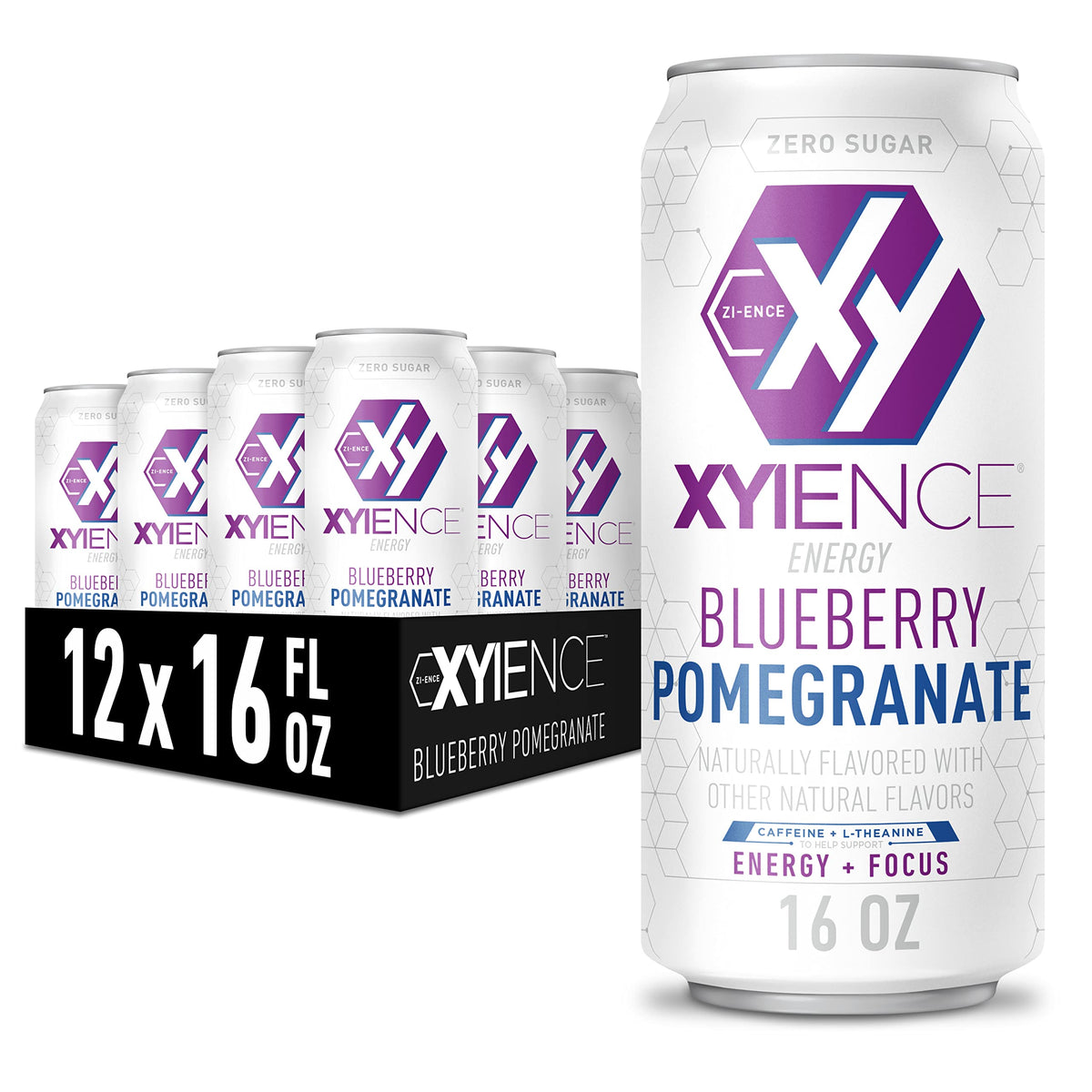 Xyience Blueberry Pomegranate Energy Drink, 16 fl oz can (Pack of 12)