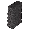 Okleen Big Sponge. Made in Europe. 6 Pack, Black. 8.9x4.3x2.4 Inch Extra Large Odorless Commercial Sponge for All Purpose Cleaning