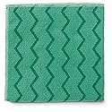 Rubbermaid Commercial Q620 Reusable Cleaning Cloths Microfiber 16 x 16 Green 12/Carton