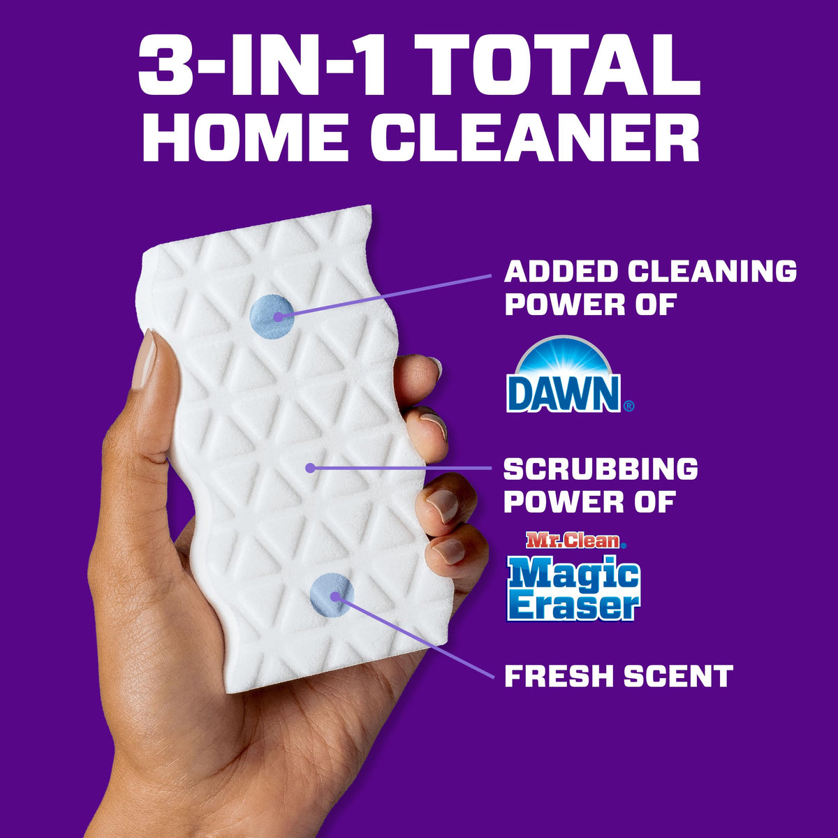 Mr. Clean Magic Eraser Ultra Foamy Multi Purpose Cleaner, Foaming Magic Eraser Sponge Multi Surface Cleaner, 1ct