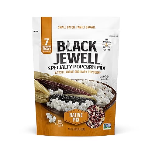 Black Jewell Gourmet Popcorn Kernels, Native Mix, 28.35 Ounces (Pack of 1)
