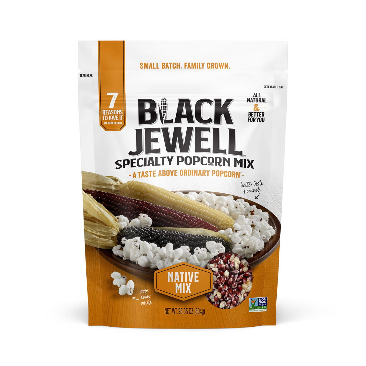 Black Jewell Gourmet Popcorn Kernels, Native Mix, 28.35 Ounces (Pack of 1)