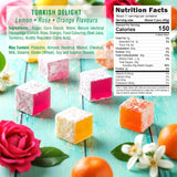 HazerBaba Turkish Delight Candy Rose, Lemon & Orange, 16 Oz (Pack of 1)