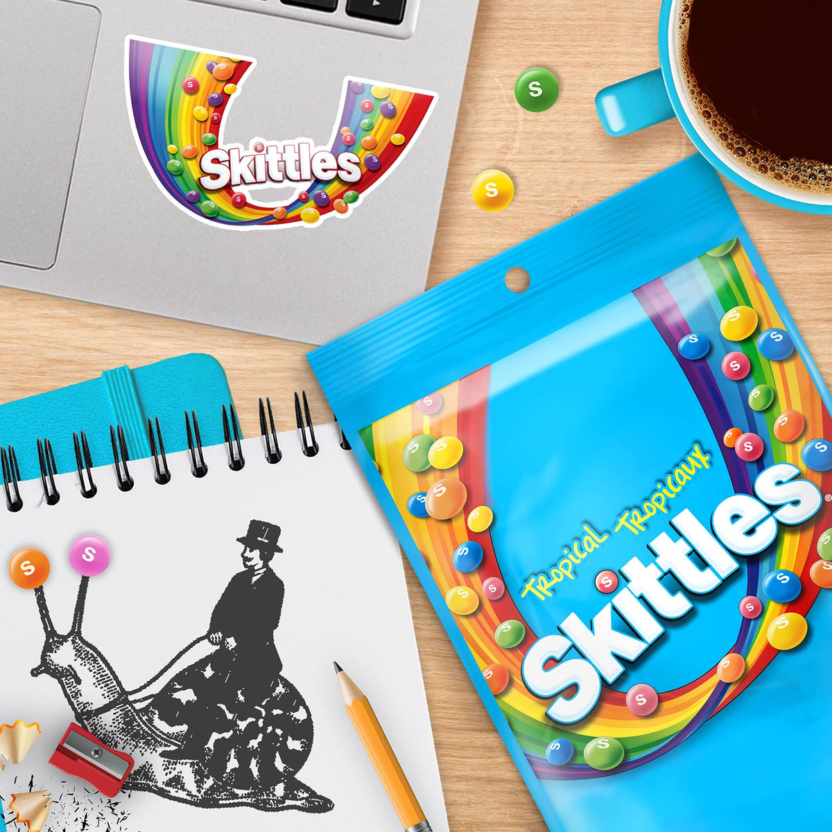 Skittles Tropical, Mega Pack, 320gm/11.28oz
