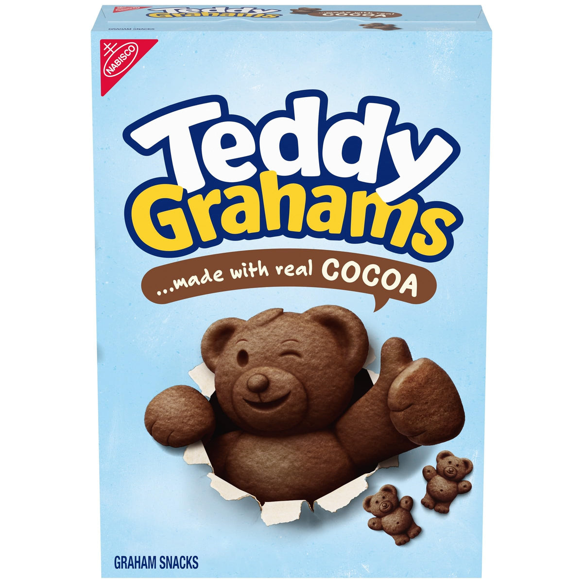 TEDDY GRAHAMS Chocolate Graham Snacks, Kids Snacks, 10 oz