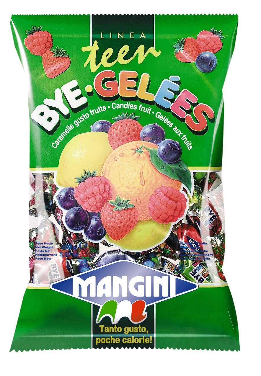 Mangini, Italian Mini Fruit Jelly Candy (Bye Gele) 150g Bag (10 pcs)