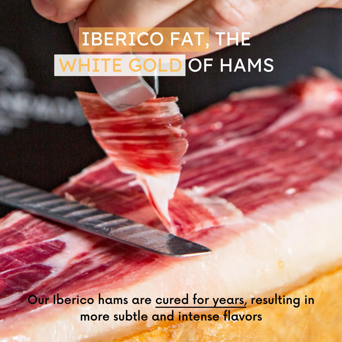 Monte Nevado Iberico Ham Bellota - Acorn Fed - Min Weight 16.5 lbs, 32 Months Avg Curing Time - Jamon Iberico Pata Negra - Great Family and Friends