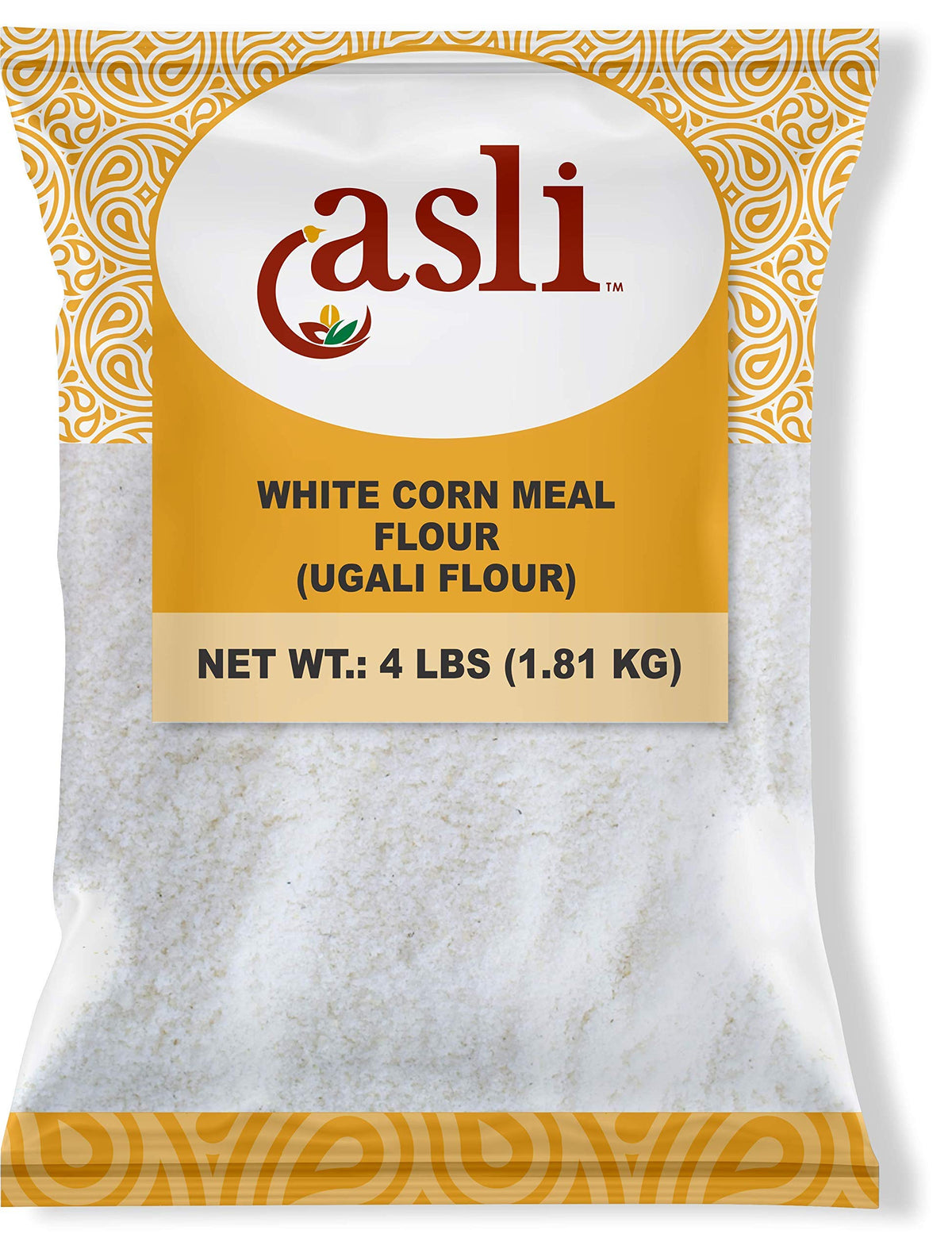 Asli White Corn Meal (Ugali Flour), 4 Pounds