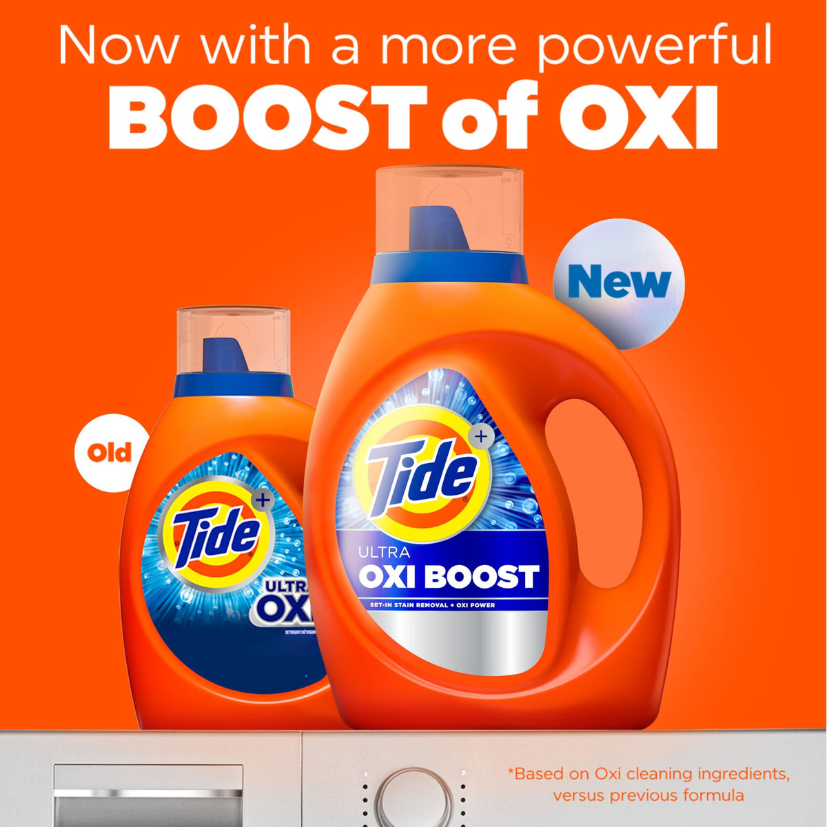Tide Ultra Oxi Boost Liquid Laundry Detergent, 84 fl oz, 59 Loads, Advanced Stain Remover, Laundry Detergent Liquid with Extra Oxi Power