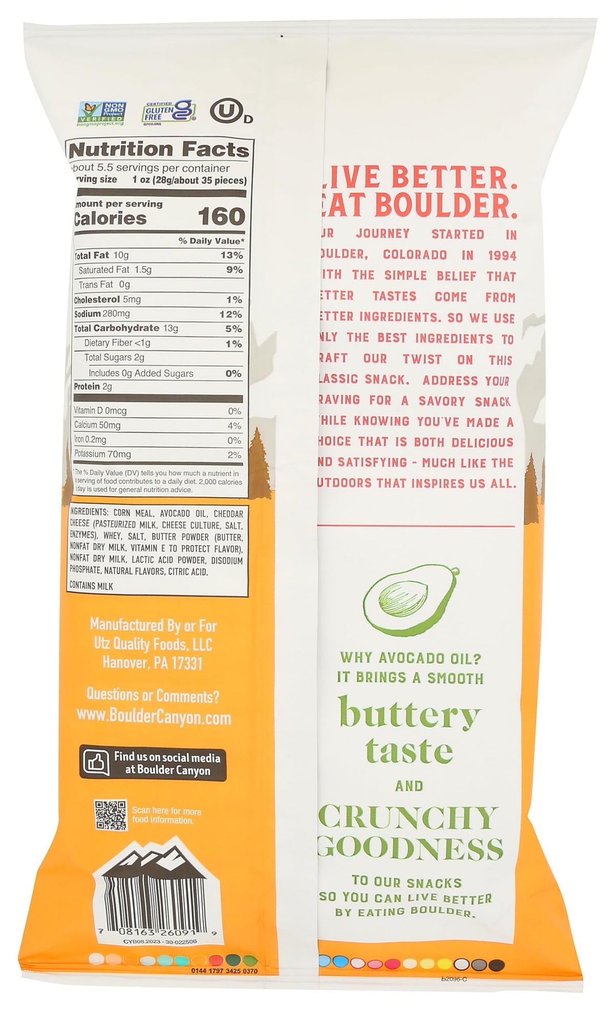 BOULDER CANYON Aged White Cheddar Canyon Poppers, 5.25 OZ