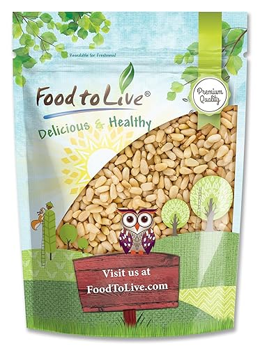 Food to Live - Pine Nuts, 5 Pounds Whole Raw Pignolias, Unsalted, Vegan, Kosher, Bulk. Rich in Vitamin E, Protein. Healthy Snack. Great for Pesto