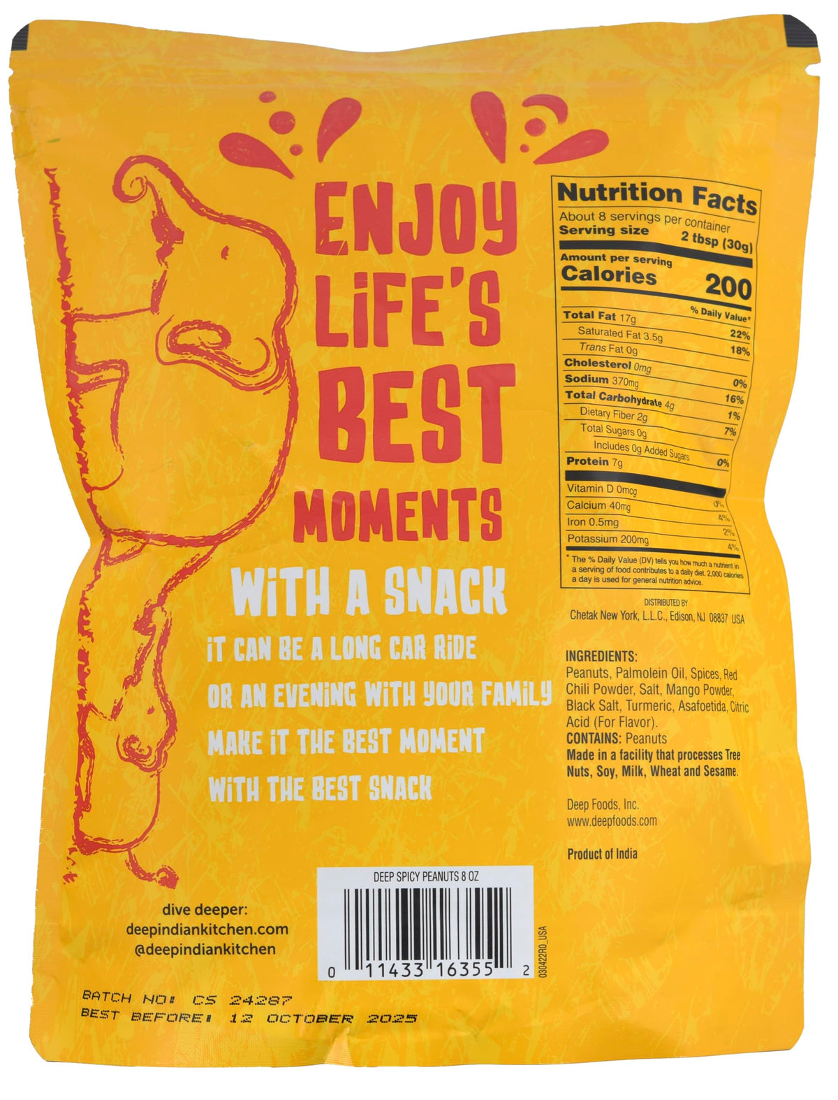 Masala Nuts Spicy Peanuts (8oz)