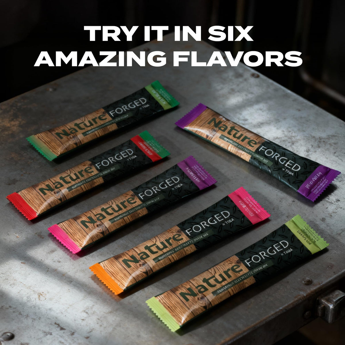 Tiiga Nature Forged Zero Sugar Electrolyte Drink Mix - Watermelon Hydration Powder, Superfruit Electrolytes, Sugar Free Sports Drink, 25 Stick Packs