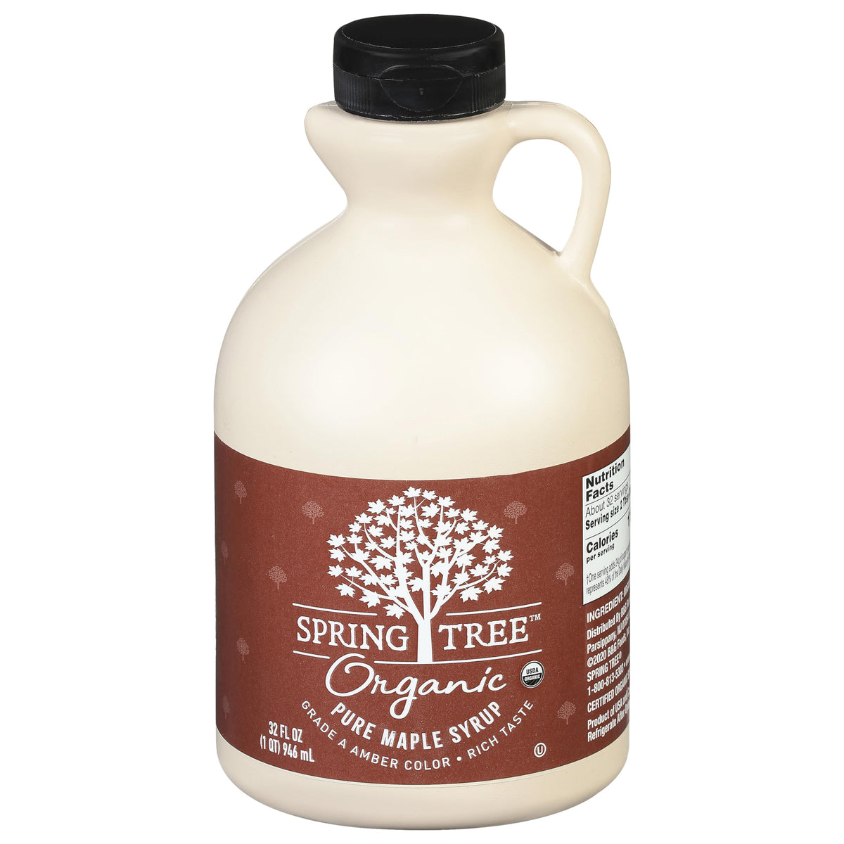 Spring Tree 100% Pure Organic Maple Syrup, 32 Ounce