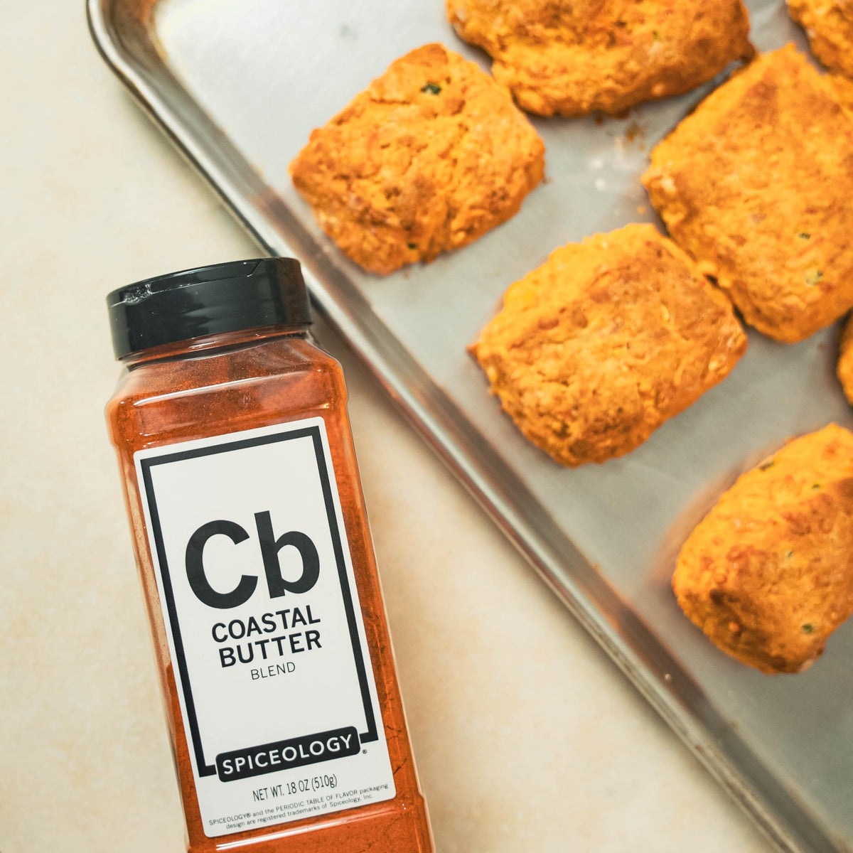 Spiceology - Coastal Butter Seasoning - Savory Seafood Spice Blend with Butter Powder, Lemon, Garlic & Paprika - Ideal for Grilled Fish, Shellfish