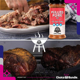 Pit Boss Pulled Pork Premium BBQ Barbecue Mixed Seasoning Spice & Rub Rub 4 pk Choice Bundle (26.8 oz) + Guide & Keychain Bottle Opener (6 Items)!