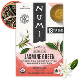 Numi Organic Green Tea with Jasmine, 18 Microplastic-Free Tea Bags