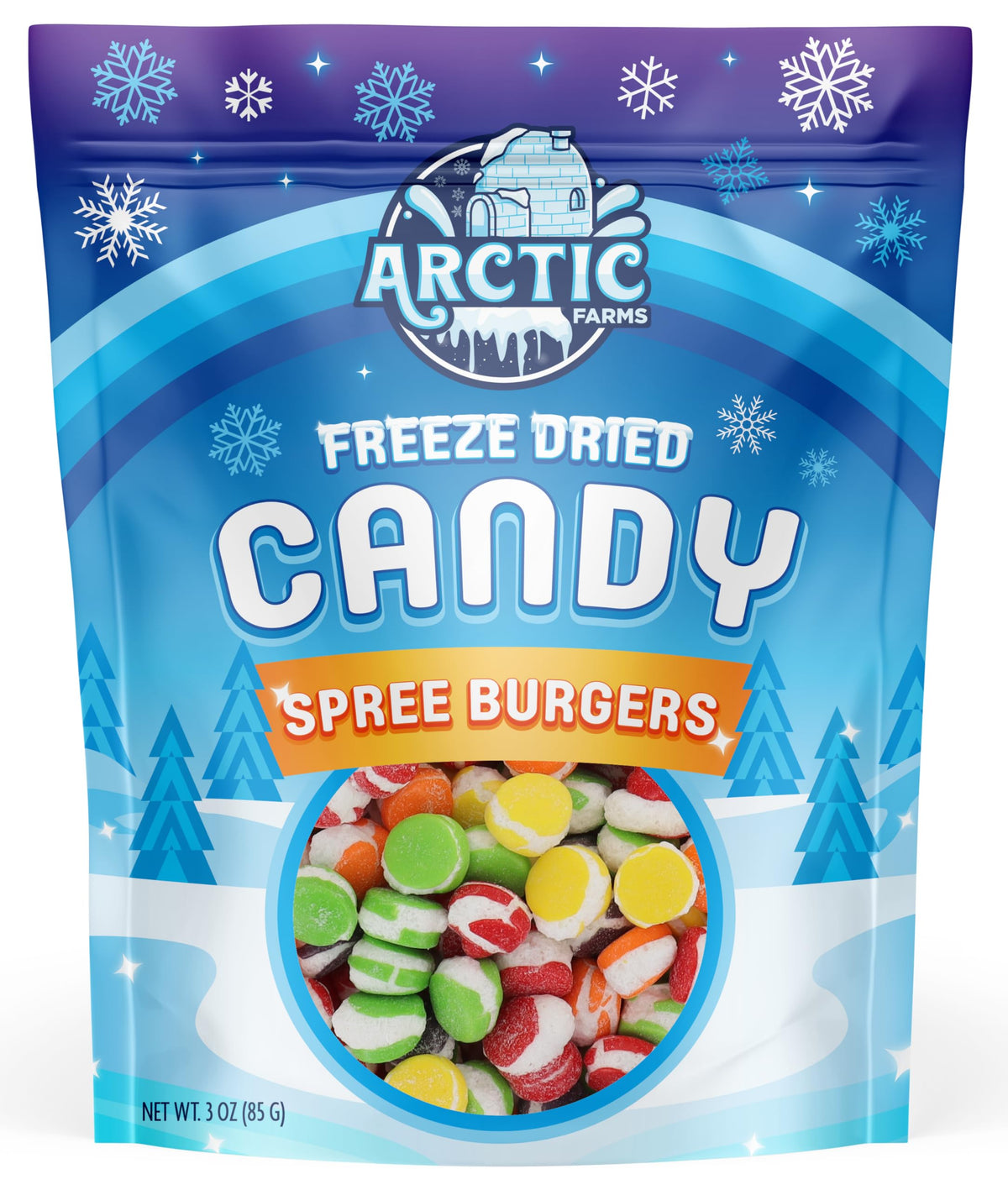 Arctic Farms Freeze Dried Candy Spree Burgers Candies (3oz)