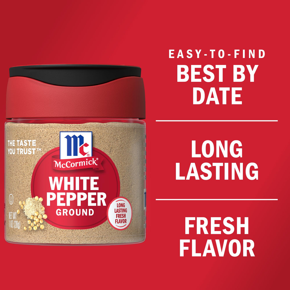 McCormick Ground White Pepper, 1 oz