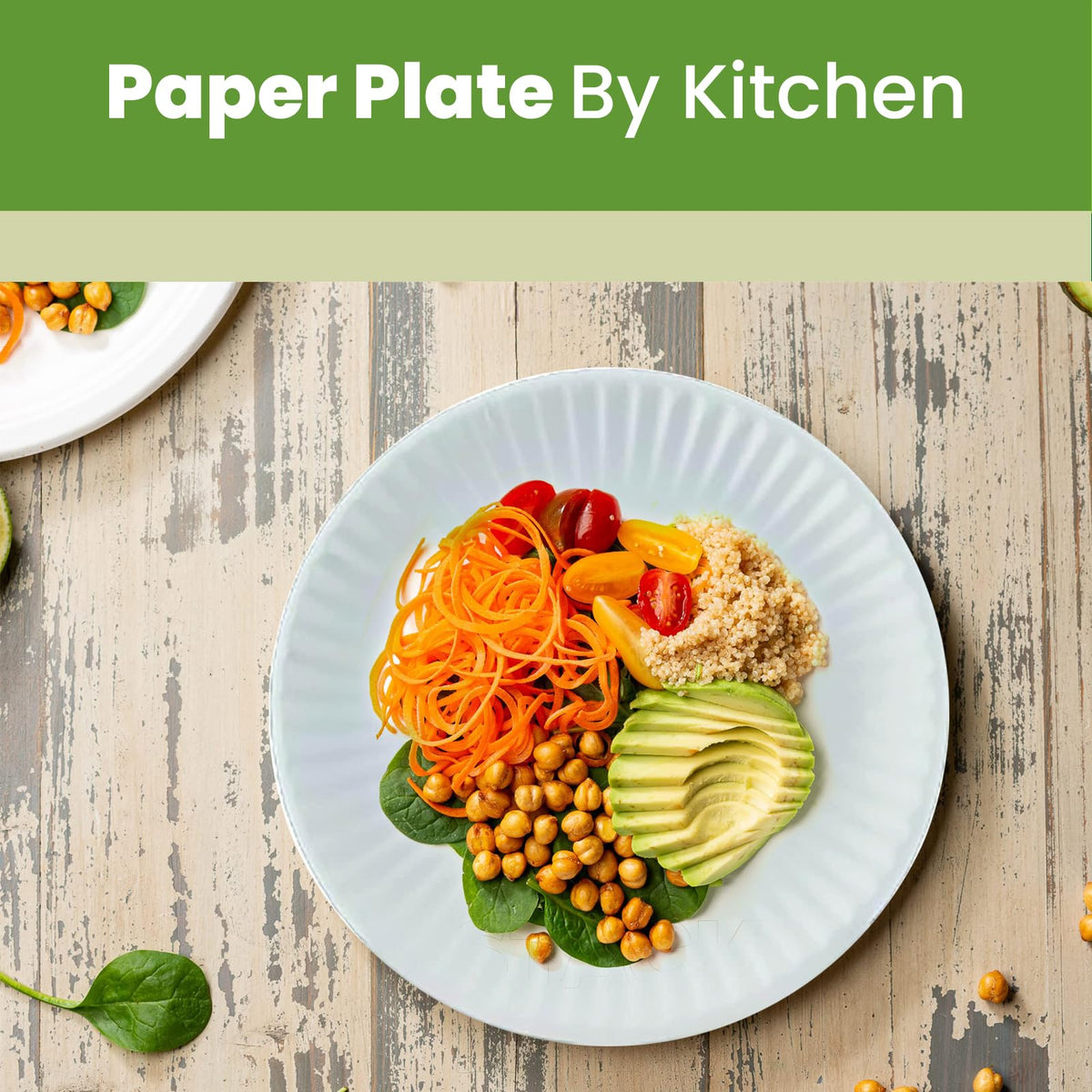 Perfect Stix Paper Plate by Kitchen Essentials, 9" (Pack of 300)