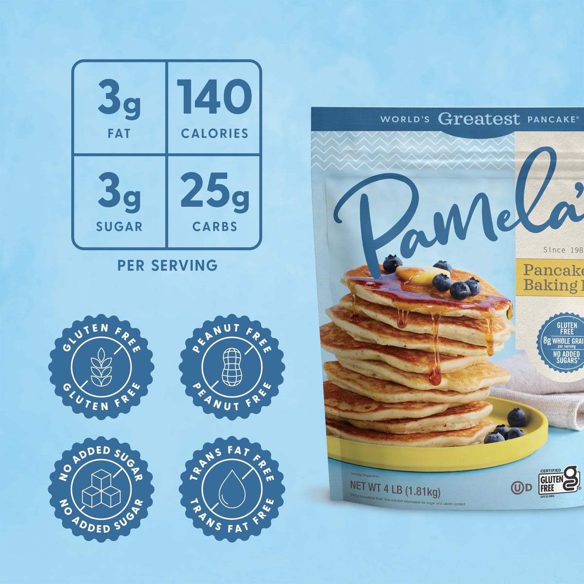 Pamela's Products, Ultimate Baking and Pancake Mix, 64 oz