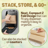 1250ct Brown Organic Unbleached Z-Fold Paper Towels | 100% Post-Consumer Waste, Sustainable Multifold Towels Bulk | Commercial Tri-Fold Recycled Paper