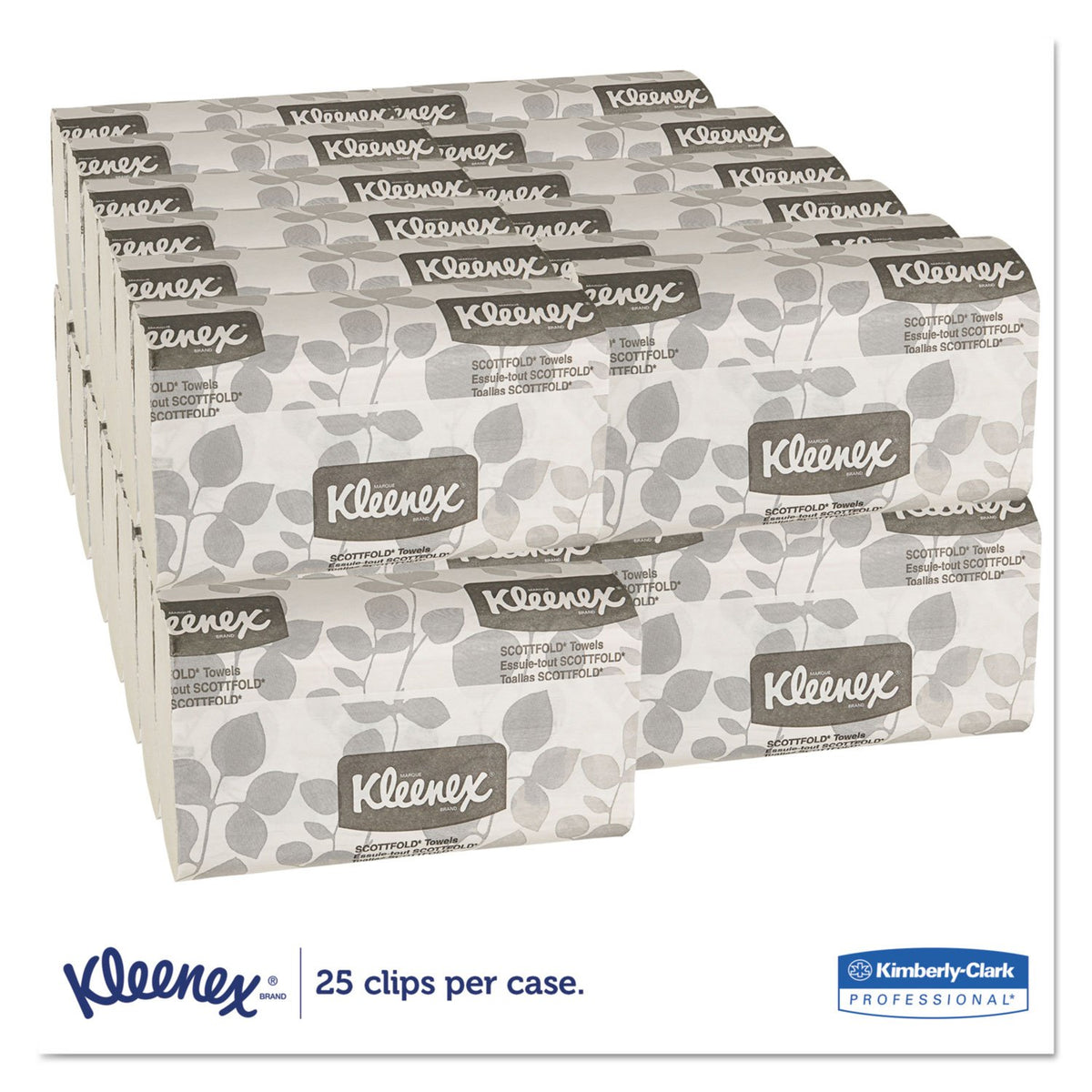 Kimberly-Clark Professional Kleenex Scottfold Paper Towels, White, 120/Pack, 20/Carton (2400 Total)