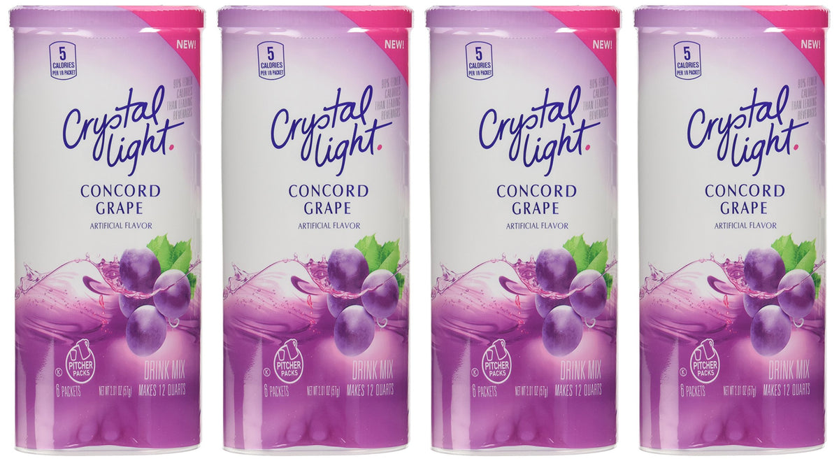 Crystal Light Concord Grape Drink Mix (Pack of 4)