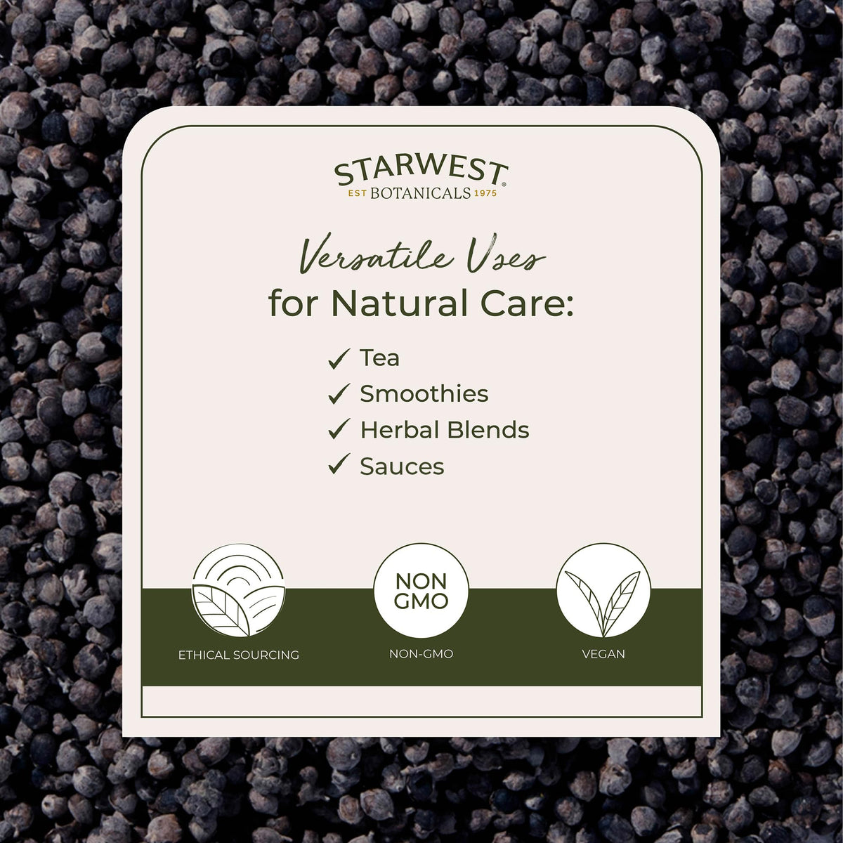 Starwest Botanicals Organic Chaste Tree Berries Whole, 1 Pound