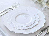 " OCCASIONS " 60 Plates Pack, Heavyweight Disposable Wedding Party Plastic Plates (10.5'' Dinner Plate, Imperial Plain White)