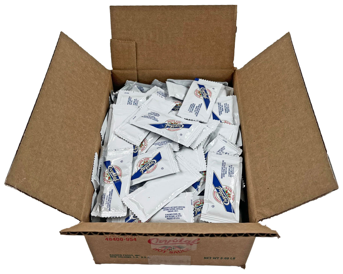 Louisiana Crystal Hot Sauce Box of 200 (7) Gram Packets