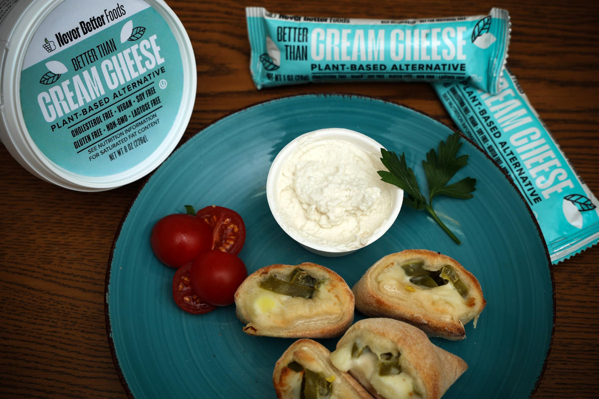 Dairy Free Vegan Cream Cheese Spread - Plant-Based, Lactose Free, Allergen-Free, Non-Dairy Cheese - Smooth & Spreadable Texture - 50 x 1oz Pouches