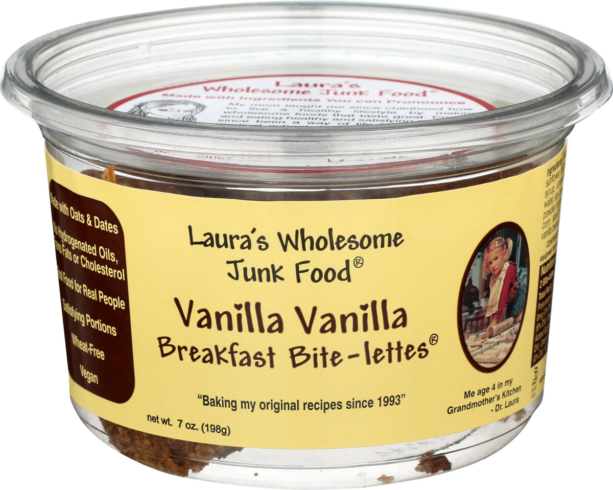 LAURAS WHOLESOME JUNK FOOD Vanilla Vanilla Breakfast Bite-Lettes, 7 OZ