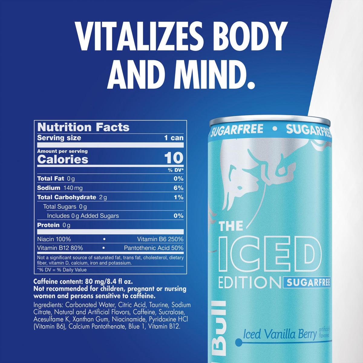 Red Bull Sugarfree Energy Drink, Iced Vanilla Berry, Iced Edition