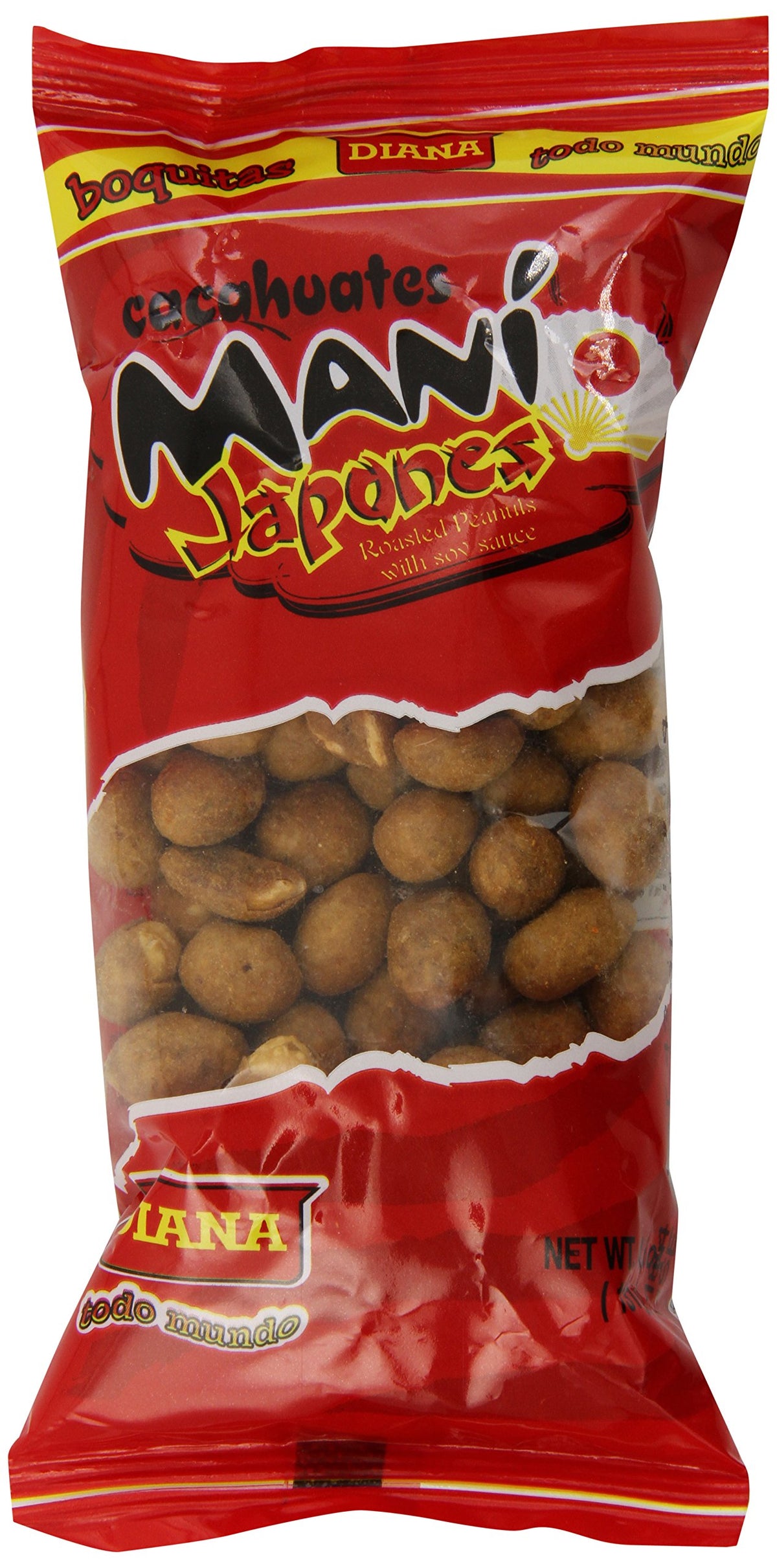 Diana Mani Japones Japanese-Style Soy-Coated Roasted Peanuts, Savory Umami Flavor, 4.6 Oz
