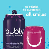 Bubly Sparkling Water, Cherry, 12 fl Oz. Cans (18 Pack)