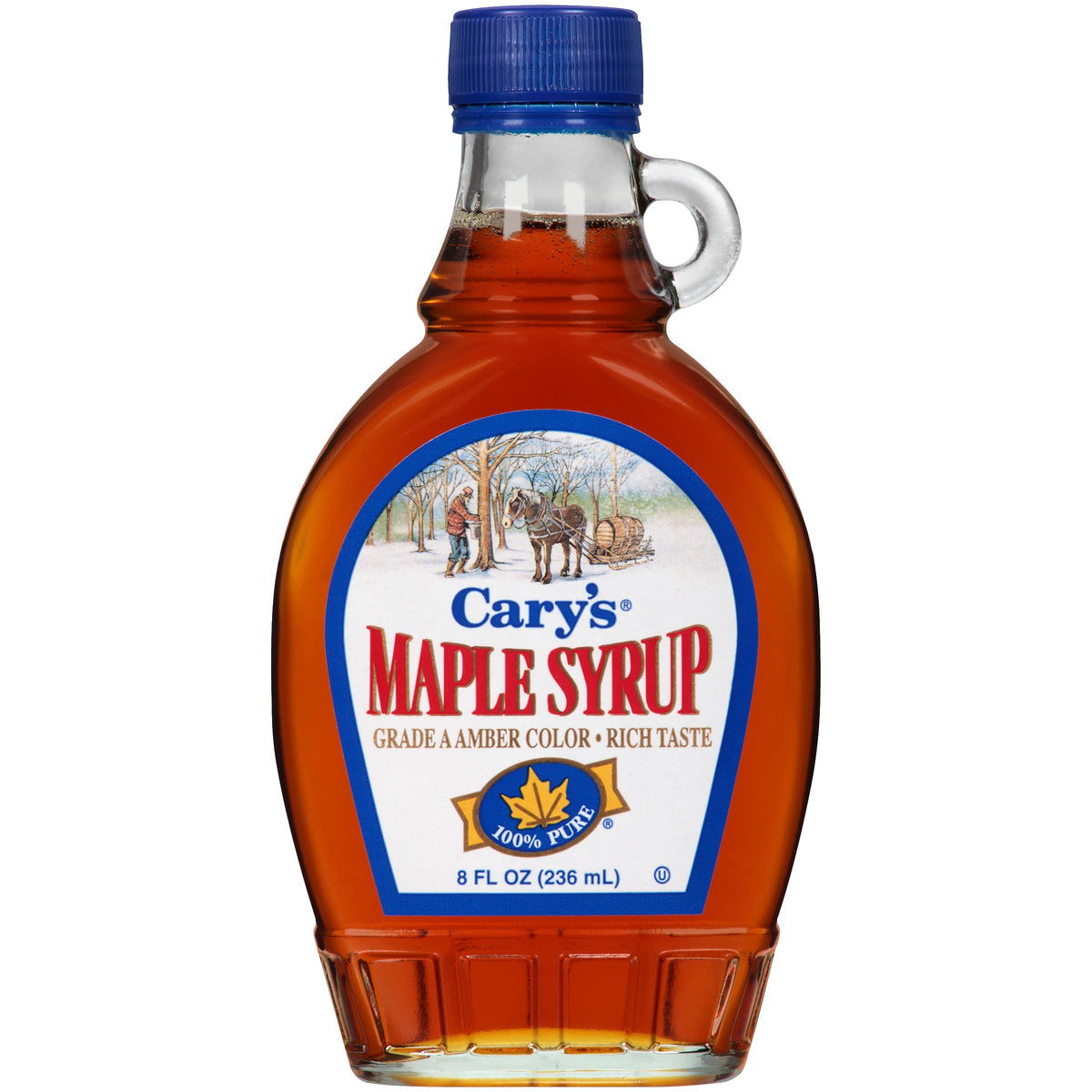 Cary's Pure Maple Syrup, Grade A Amber, 8 Fluid Ounces