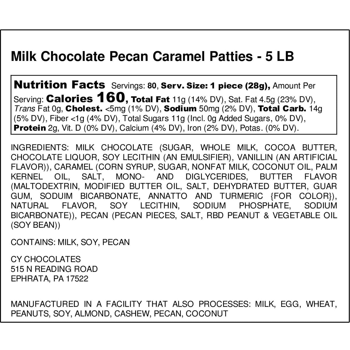 5 lb Bulk Milk Chocolate Caramel Pecan Clusters
