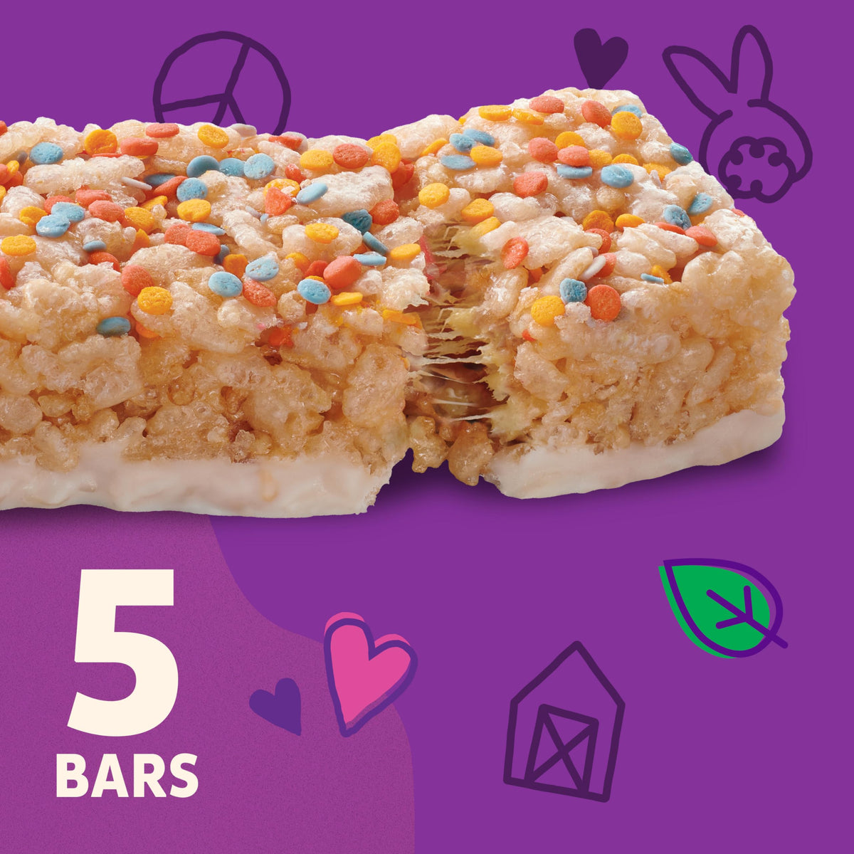 Annie's Birthday Cake Crispy Snack Bars, Gluten Free, 5 Bars, 3.9 oz