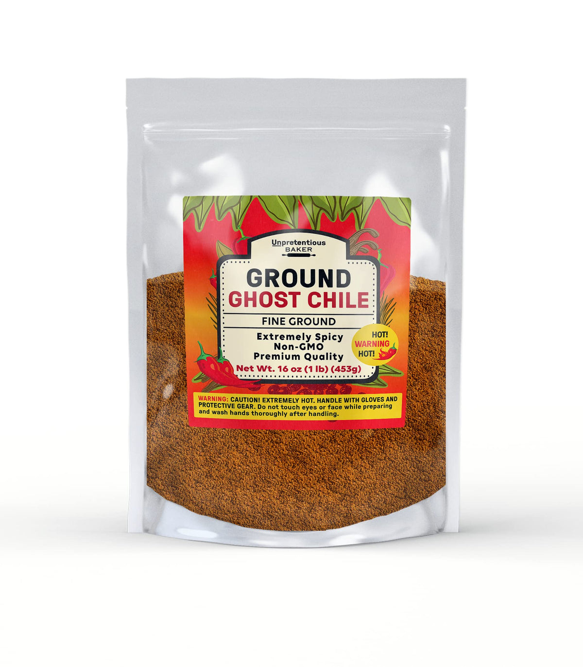 Unpretentious Ground Ghost Chile Pepper Powder, 1 lb, Sauces, Salsa
