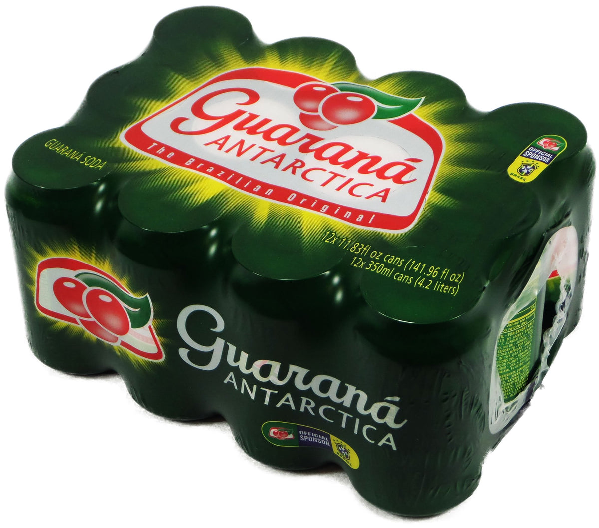 Guaraná Antárctica Soft Drink - 12 Pack - 11.83 FL.Oz - Refrigerante Guaraná Antárctica Lata 350ml - 12x1