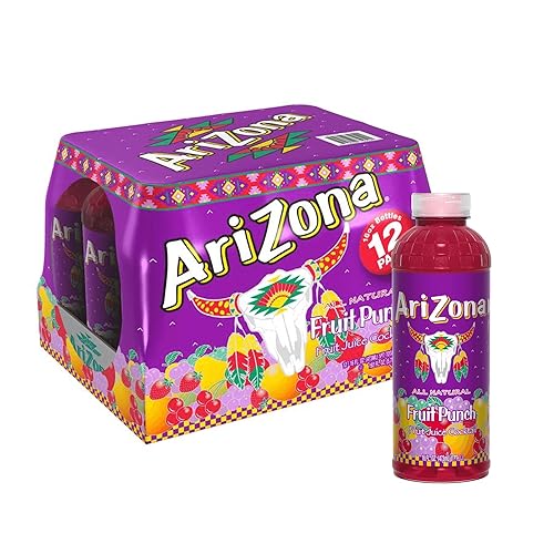 AriZona Fruit Punch - Fruit Juice Cocktail - 16 Fl Oz (Pack of 12)