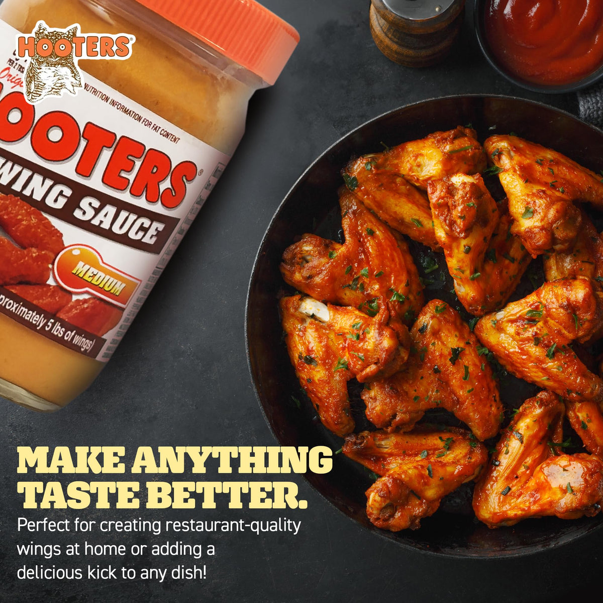 Hooters Sauce Wing Medium, 12 oz