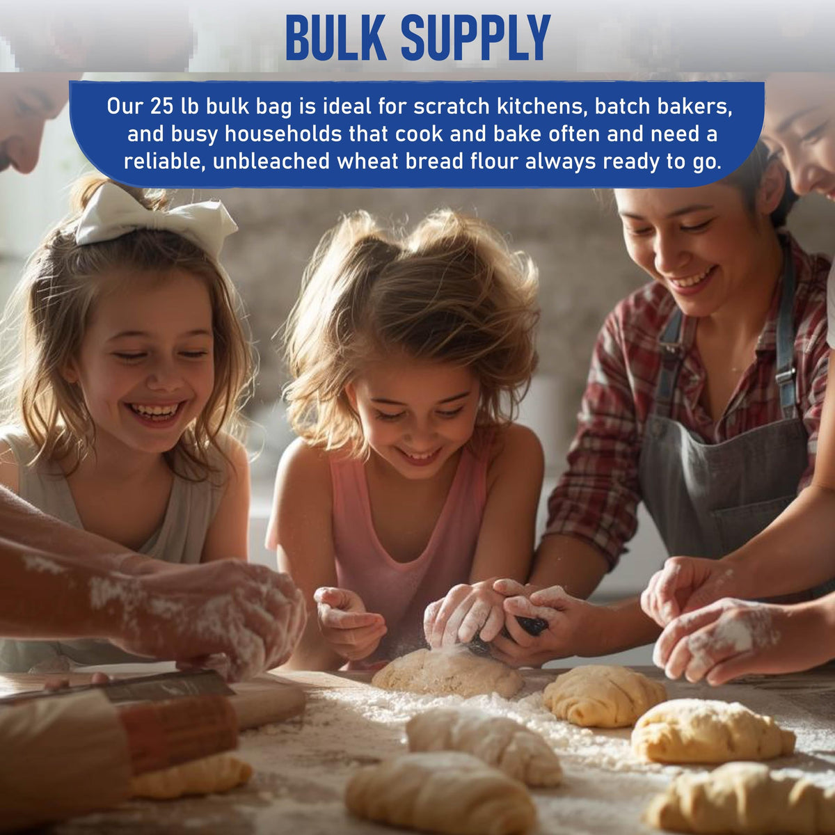 Great River Milling Organic Unbleached Wheat Bread Flour | Artisan Bread Flour for Baking | Multi-Purpose Wheat, Unbromated, Non-GMO, Kosher | 25 Lb