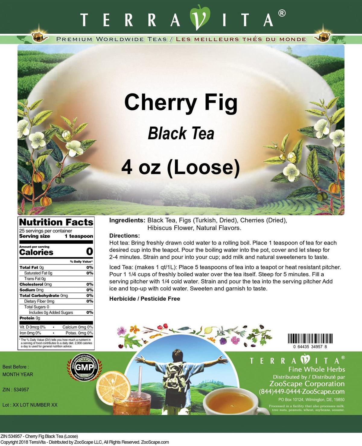 Cherry Fig Black Tea (Loose) (4 oz, ZIN: 534957)