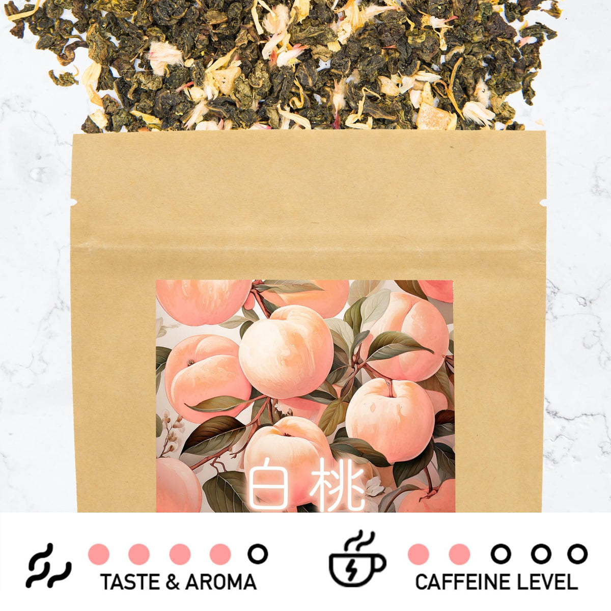 Meriflower by Leafmessage Floral Tea - White Peach Jasmine Oolong ?????? (85g/3oz)