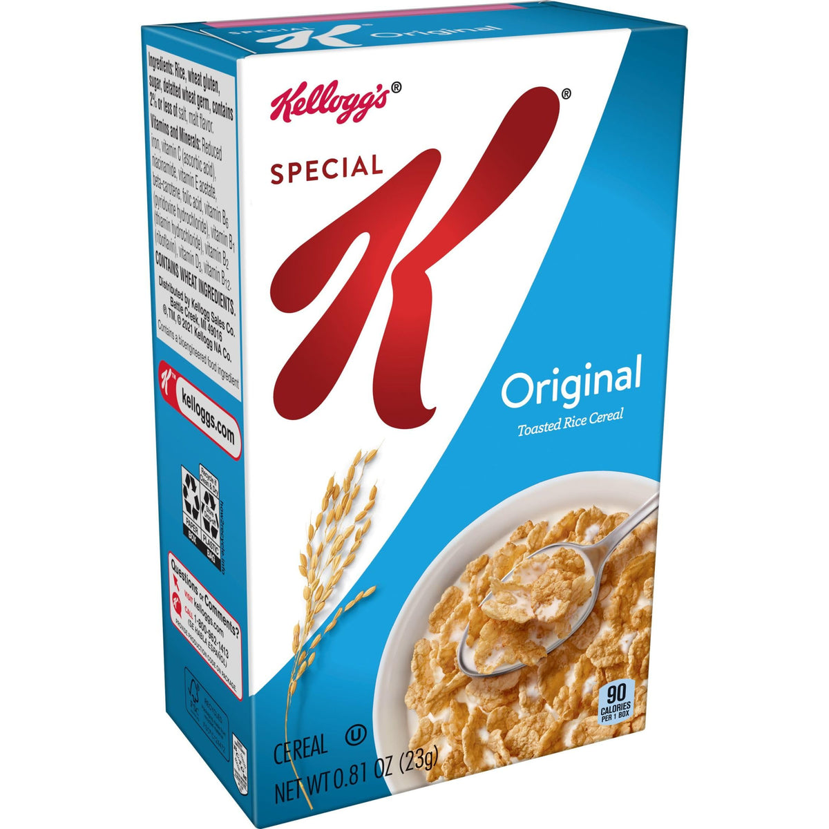 Kellogg's Special K, Breakfast Cereal, Original, .81oz (70 Count)