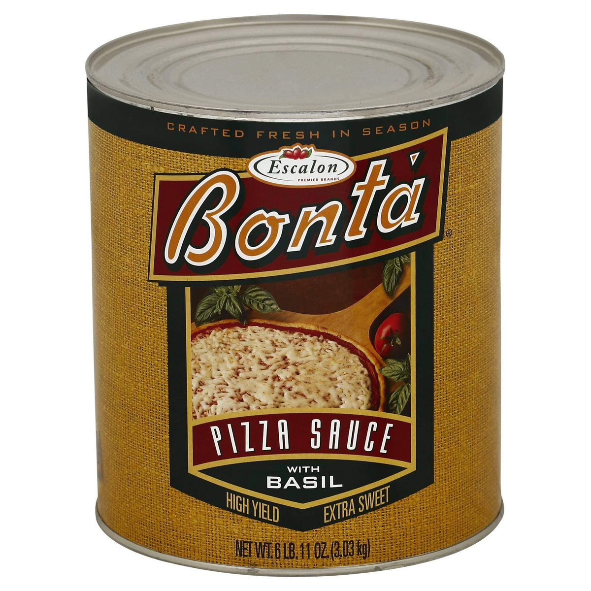 Bonta Fancy Pizza Sauce/Basil, 107 Ounce -- 6 per case.