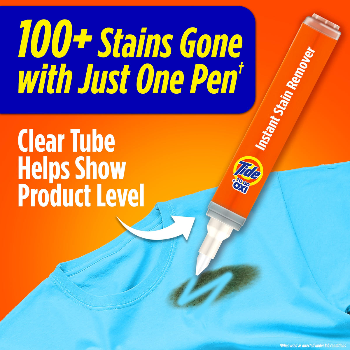 Tide Stain Remover for Clothes, Tide To Go Pen, Instant Stain Remover Pen & Spot Cleaner, Portable & Travel-Friendly, Works on Food & Drink Stains