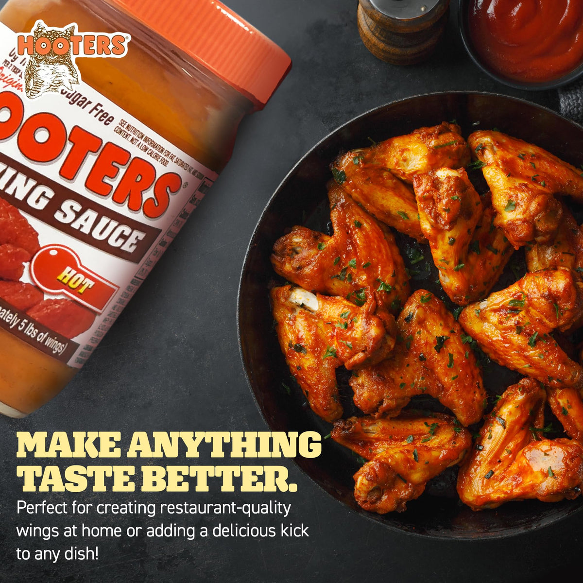 Hooters Sauce Wing Hot, 12 oz
